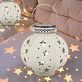 thumbnail image 4 of Linterna Linternas solares Colgantes Hierro Arte Hollow Star Proyección Vintage Lantern (Beige) Hugtrwg Para estrenar, 4 of 9