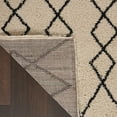 thumbnail image 5 of Nourison Geometric Shag Tribal Ivory/Charcoal 5'3" x 7'3" Area Rug, (5x7), 5 of 9