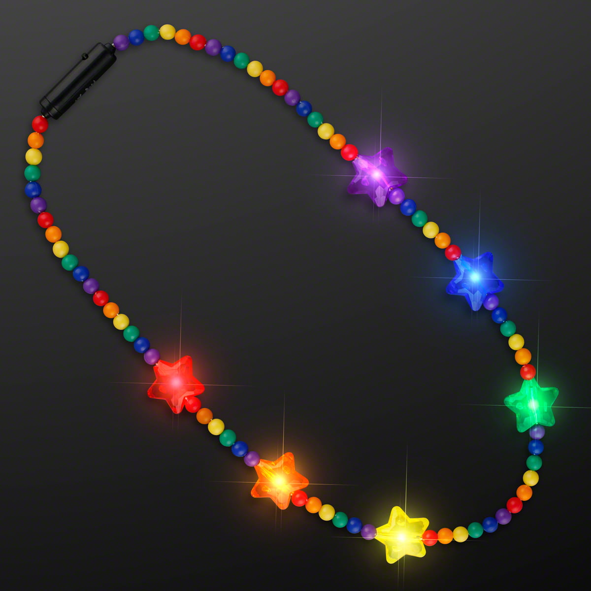 Light Up Beaded Necklaces with Single Color LED Lights - Glowarehouse.com