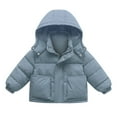thumbnail image 3 of Hicidod Toddler Puffer Jacket Girls Boys Lightweight Warm Hooded Down Coats Solid Colors Long Sleeve Zipper Winter Jackets Outwear, 3 of 4