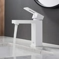 thumbnail image 2 of Kibi Cubic Single Handle Bathroom Vanity Sink Faucet with Pop Up Drain, 2 of 3