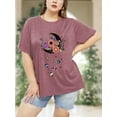 thumbnail image 3 of XCHQRTI Womens Daisy Tshirt Graphic Plus Size Casual Shirt Oversized Short Sleeve Summer Flower Tops, 3 of 8