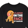 thumbnail image 3 of The Lion King - Simba - I Laugh in the Face of Danger - Toddler & Youth Long Sleeve Graphic T-Shirt, 3 of 5