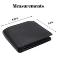 thumbnail image 4 of Marshal RFID Leather Mens Wallet Black Bifold Fixed Flip 3, 4 of 10