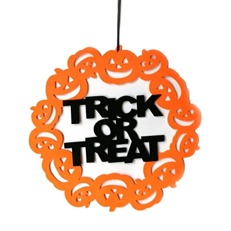 Outdoor Wall Decorations Hanging Indoor and Outdoor Happy Halloween Party Hanging Door Decor and Wall Sign Home Decoration Supplies ()