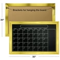 thumbnail image 3 of Excello Global Products Gold Magnetic Wall Chalkboard Calendar: Includes Chalk and Magnetic Eraser 20"x30" Hanging Chalk Sign for Kitchen Wall Decor and Restaurant Event Board - EGP-HD-0372-OS, 3 of 5