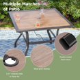 37" Patio Dining Table Square Backyard Bistro Table Outdoor Furniture