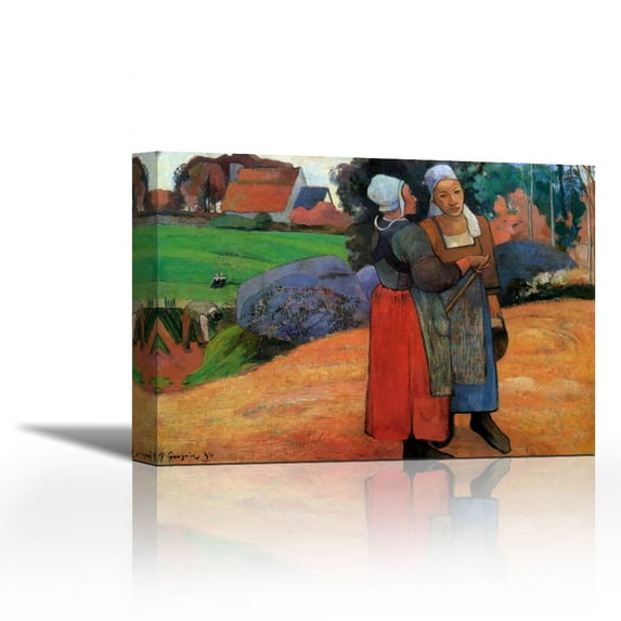 Breton Peasant Woman - Contemporary Fine Art Giclee on Canvas Gallery Wrap - wall décor - Art painting - 16 x 11 Inch - Ready to Hang