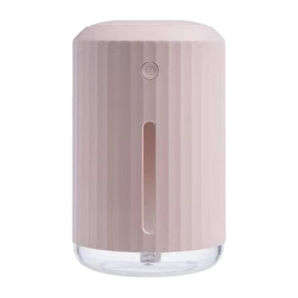 Humidificador frío de 320 ml, difusor de aroma ultrasónico con luz nocturna. Rosado