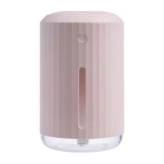 Humidificador frío de 320 ml, difusor de aroma ultrasónico con luz nocturna. Rosado