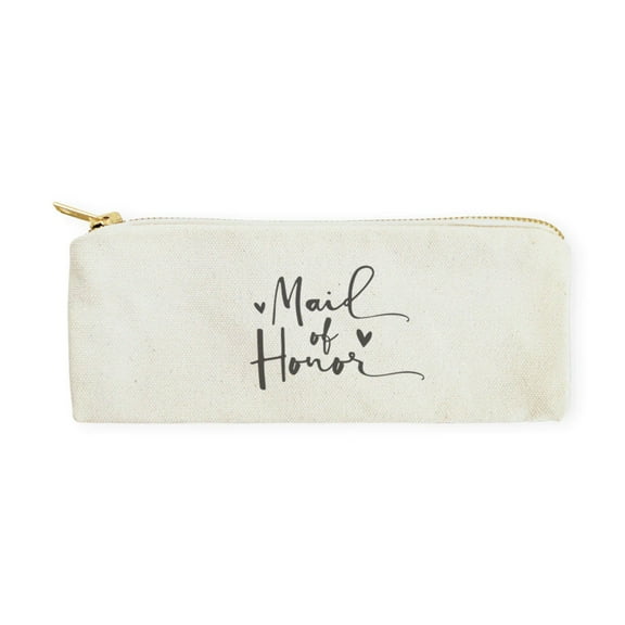 Maid of Honor Cotton Canvas Pencil Case and Travel Pouch
