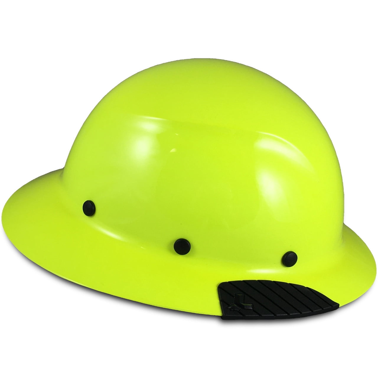 DAX Fiberglass Composite Hard Hat - Full Brim High-Viz Lime with Tote