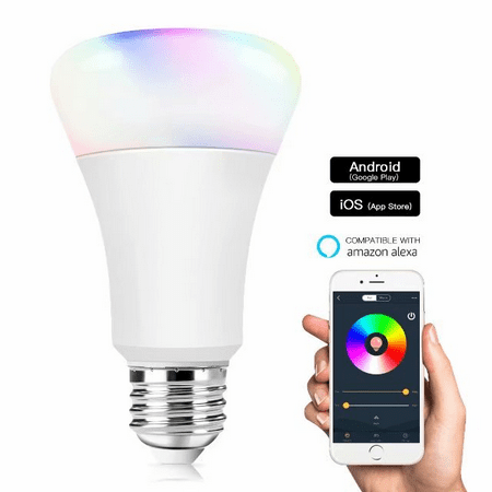 Morpilot Smart Light Bulb, Wifi Light Bulb Color Changing LED Light Bulbs APP Remote Controlled Home Lamp Compatible with Google Home