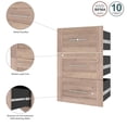 thumbnail image 5 of Pur 3 Drawer Set for Pur 25W Closet Organizer in Rustic Brown - Engineered Wood, 5 of 20