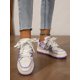 thumbnail image 3 of Women Letter Patch Decor Lace Up Casual Shoes, Sporty Skate Shoes For Outdoor, 3 of 4