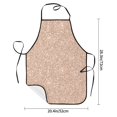 thumbnail image 2 of Easygdp Beige Sparkling Glitter Apron Waterdrop Resistant with 2 Pockets,Oil Resistant Cooking Kitchen Chef Apron for Women Men, 2 of 7