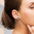 thumbnail image 7 of HANXIULIN Women'S Girl Peach Heart Earrings Studs Zircon Heart Shaped Earrings Jewelry Gift, 7 of 7
