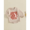 thumbnail image 4 of Elippeo Baby Girls Boys Sweatshirts Rompers Valentine's Day Clothes Letter Heart Print Long Sleeve Spring Bodysuits Jumpsuits 3 6 12 18 Months, 4 of 9