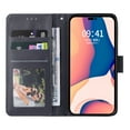 thumbnail image 2 of Compatible for iPhone 14 Plus Wallet Case with Premium PU Leather Card Slots Holder Photograph Slot Cover, Soft Silicone Shockproof Magnetic Clasp Kickstand Wrist Strap Flip Folio Case,Darkblue, 2 of 6