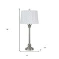 thumbnail image 3 of 32" Nickel Metal Table Lamp With White Empire Shade, 3 of 7