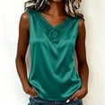 thumbnail image 2 of IFNWSV Tank Tops for Women U Neck Sleeveless Spaghetti Strap Solid Color Lightweight Summer Cami Green M, 2 of 6
