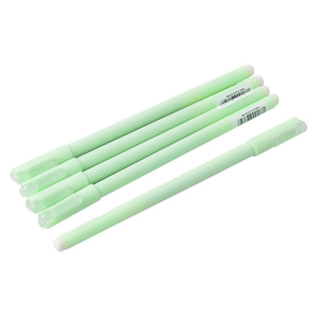 Plastic Light Pen - Office School Student Plastic 0.5mm Needle Tip Writing Gel Pen Green 5 Pcs