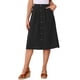 thumbnail image 1 of Faldas Midi INSPIRE CHIC para Mujeres, Casual, Cintura Alta Elástica, con Botones, Plisadas, en Línea A, Vestido con Bolsillos, S Negro, 1 of 6
