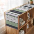 thumbnail image 6 of Table Runners 36 Inches Long Dress Scarves, Green Stripes Abstract Farmhouse Kitchen/Dining Table Runner, Short Coffee Tablerunners, Geometric Spring Flowers Rustic 13x36 Inch, 6 of 9