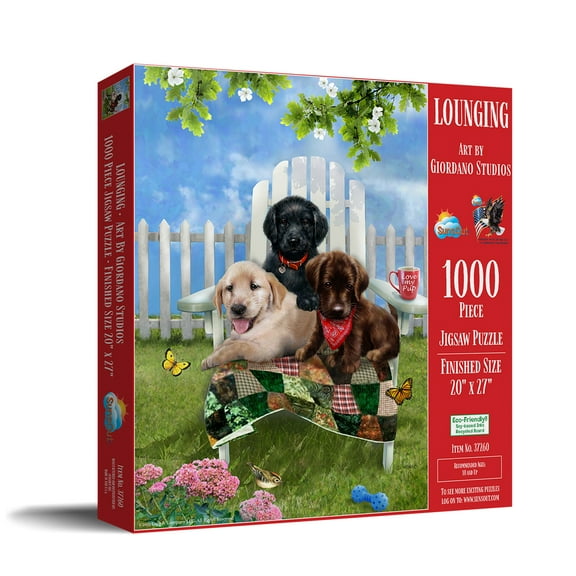 SUNSOUT INC - Lounging - 1000 pc Jigsaw Puzzle by Artist: Giordano Studios - Finished Size 20" x 27" - MPN# 37260