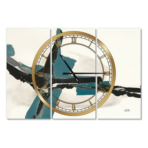 Designart 'Glam Cerulean I' Modern wall clock