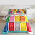 thumbnail image 2 of Homewish Multiplication Table Queen Comforter Set,Math Theme Bedding Sets,Teens Number Teching Bedding Comforter Set For Girls Boys,Microfiber Bedroom Decor Reversible,3-Piece, 2 of 8