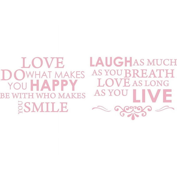 Pink 27" x 38" Love do what makes you happy.... Vinyl Wall Art Home Decor Decal Sticker