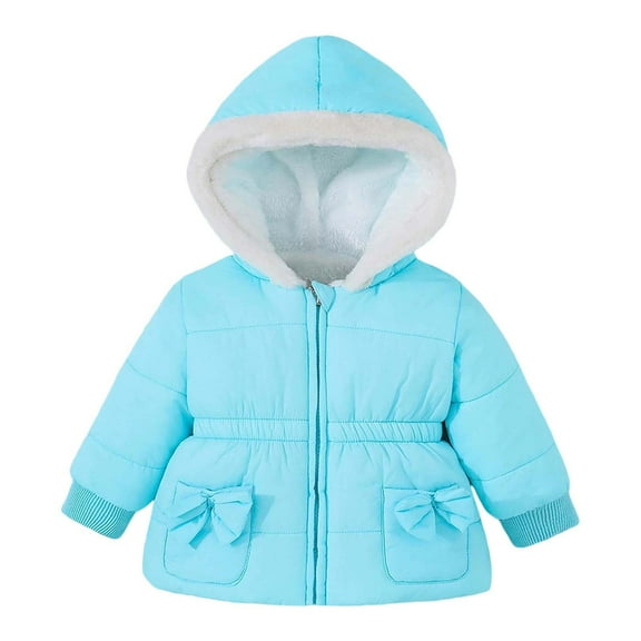 Toddler Girls Winter Coat Puffer Jacket Full-Zip Long Sleeve Thicken Windproof Down Jacket Hooded Jackets Baby Girl Clothes Winter 2-3 Years
