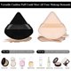 thumbnail image 3 of 12 Pieces Powder Puff Face Triangle Makeup Puff for Loose Powder Soft Body Cosmetic Foundation Sponge Mineral Powder Wet Dry Makeup Tool (Black, Nude, 3 of 4