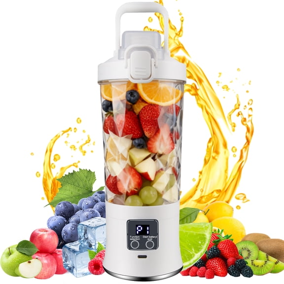 Portable Blender for Shakes and Smoothies,600mL HopePow Kitchen USB Rechargeable Shaker Juicer Blender 10 Sharp Stainless Steel Blades Cordless Personal Portable Small Blender for Smoothies,Kitchen