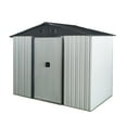 thumbnail image 4 of LiviNest 8x4 Metal Storage Shed: 6-Year Weatherproof Shield for Backyard Tools - All-in-1 Kit with Sliding Door & Foundation - Secure Storage for Lawn Mower & Garden Equipment, 4 of 6