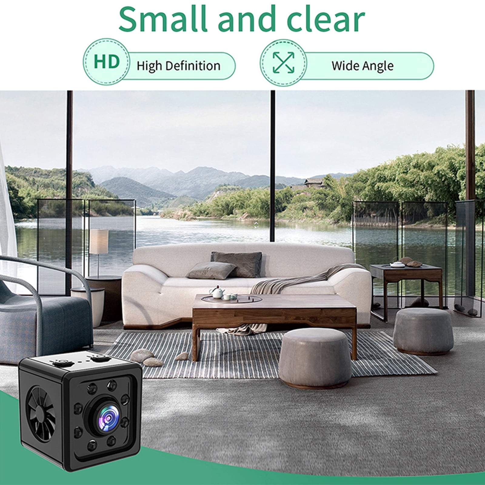 1080P WiFi Security Camera, Night Vision Motion Detection 150° Wide Angle 2-Way Audio Cloud Storage Home Surveillance Wireless Indoor Outdoor Baby Pet Monitor