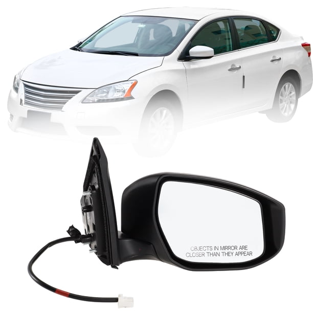 Reemplazo de espejo lateral derecho Unique Bargains para NISSAN SENTRA 2013-2015 No.963013SG0B Negro 3 Pines Ajuste de espejo eléctrico Plegado manual Cristal de espejo no calefaccionado