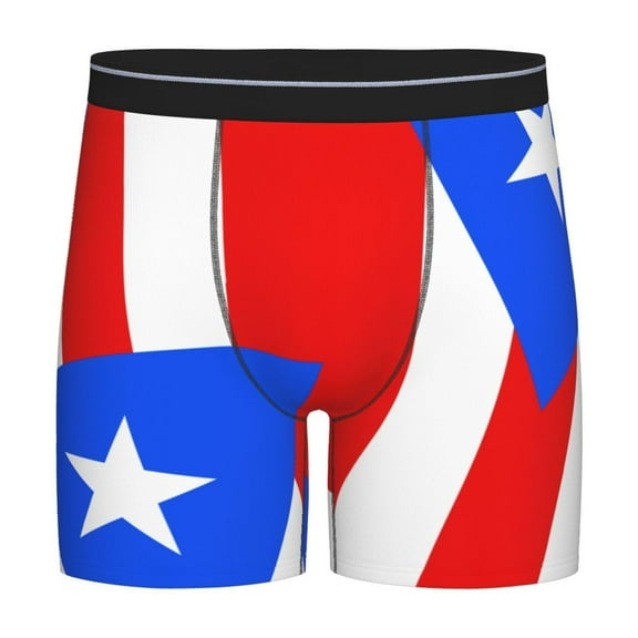 Pr Puerto Rico-Flag Boxer Briefs Novelty Underwear With Fly Underwear For Men