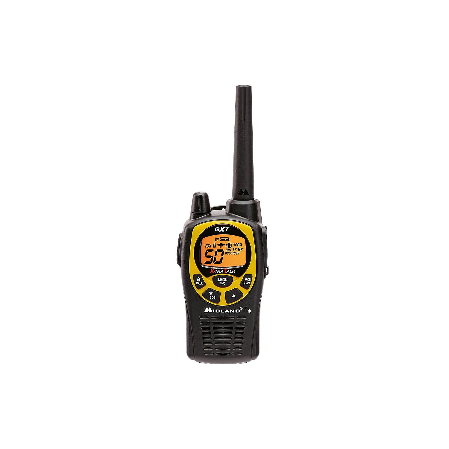 Midland GXT1000VP4 50 Channel GMRS Two-Way Radio Up to 36 Mile Range Walkie Talkie Black Silver (Pack of 8) - 3