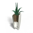 thumbnail image 6 of Pemberly Row Polyethylene Resin 32" Tall Modern Planter in White, 6 of 8