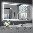 thumbnail image 6 of Brio Lighting GlareGuard 36x55" Rectangular Anti-Fog Dimmable Backlit LED Bathroom Vanity Mirror - Clear, 6 of 8