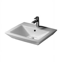 Barclay 4-368WH Opulence Wall-Hung Basin, White, Rectangular Bowl, 8" Widespread