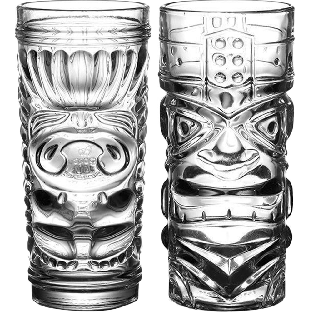 OUNONA 2pcs Attractive Drinking Glasses Clear Glass Cups Modern Juice