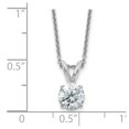 thumbnail image 3 of 14K White Gold Cable Necklace with Pendants Chain 1ct. 6.5mm Round D E F Pure Light Moissanite Solitaire 18 inch 6.5 mm, 3 of 3