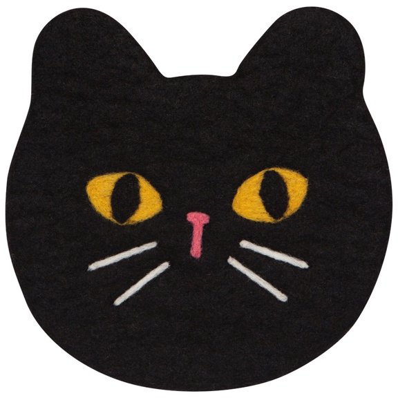 Danica Jubilee Felted Wool Trivet | Black Cat