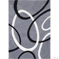thumbnail image 2 of Allstar Grey Modern Geometric Black circle design Area Rug (5' 2" x 7' 2"), 2 of 7
