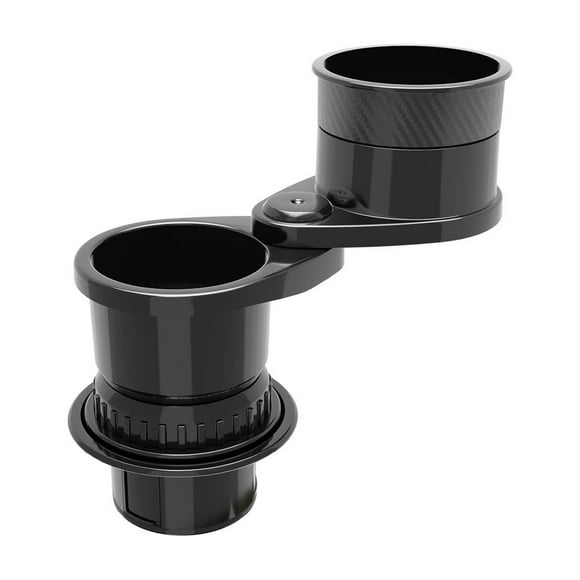 Car Cup Holder Extender Adjustable Insulated Beverage Mount for Vehicles 10 cm x 20.7 cm Black ABS