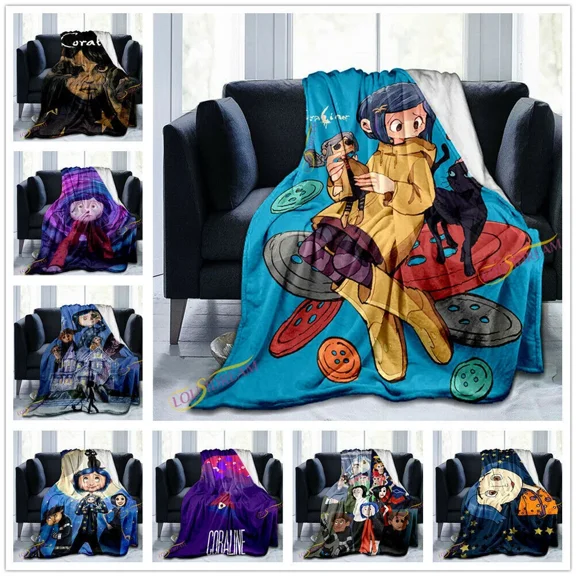 Coraline Couch Bed Gift 2025 Throw Blanket