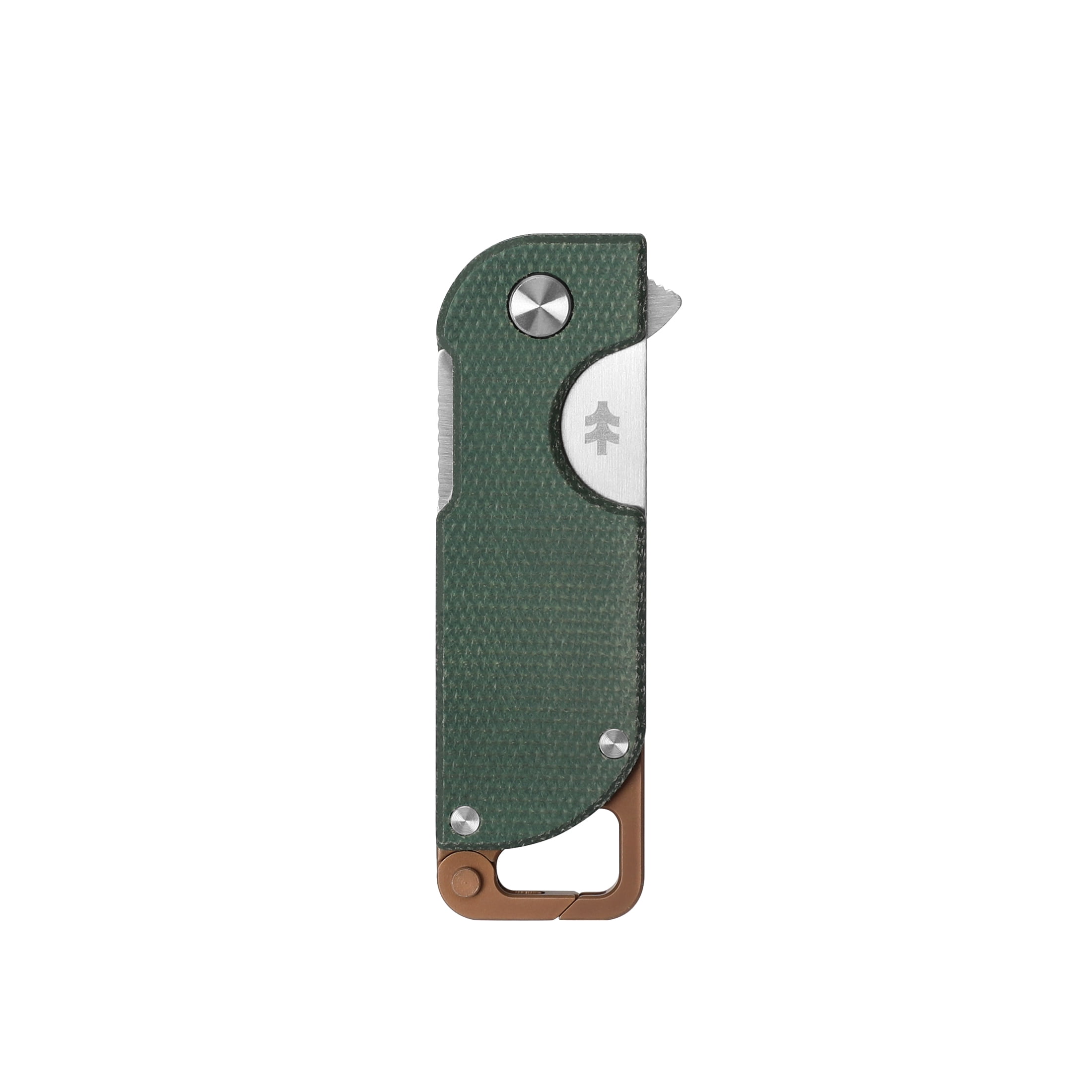 Swiss Tech Winzig Stainless Steel Folding Knife with Dark Spruce Micarta Handle
